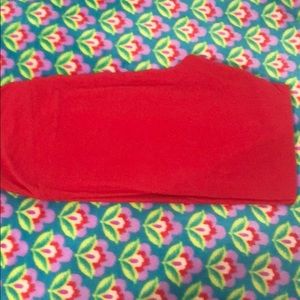 Red Lularoe leggings size TC